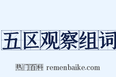 五区观察组词是什么意思的图片